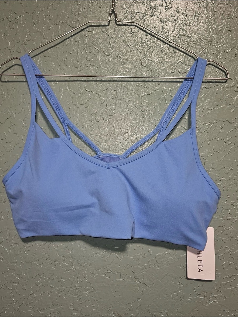 Athleta Cut Out Bra XL Blue NWT